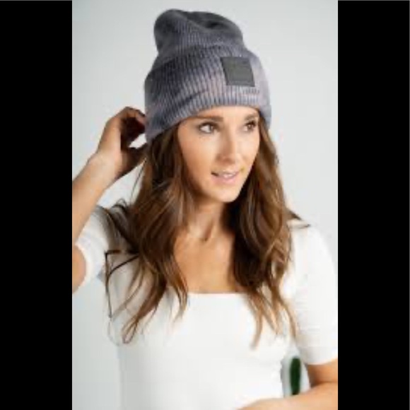 C.C Accessories - C.C Tie Dye Beanie in Light Grey/Dark Grey